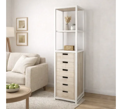 Стелаж з шухлядами 200×45×50 см — функціональний LOFT-стелаж