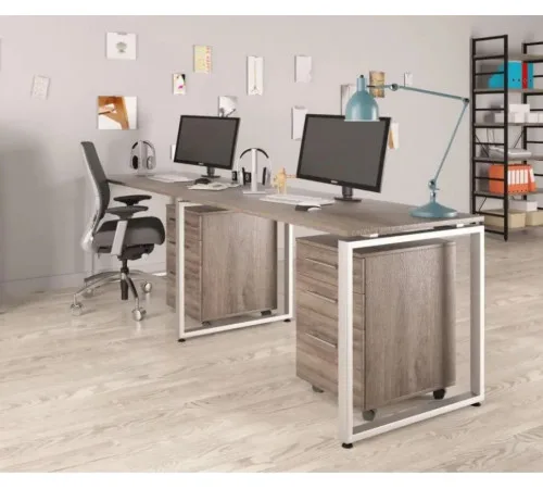 Двойной письменный стол Loft Q-135-2 (240×70×75 см)