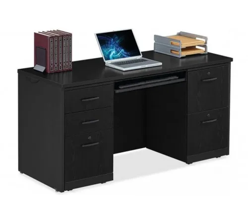 Компактный стол Credenza Via Double Pedestal (152×60×76 см)