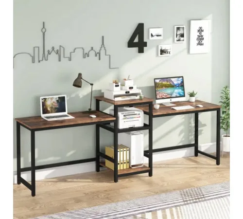 Подвійний письмовий стіл Loft №3 (246×60×75см)