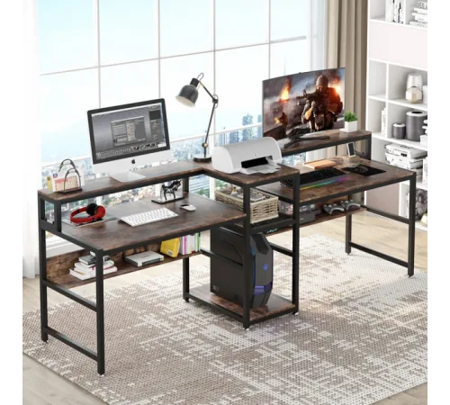 Двойной письменный стол Loft №2 (240×60×75см)