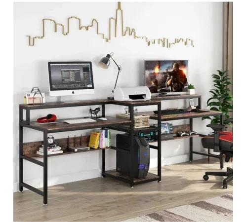 Двойной письменный стол Loft №2 (240×60×75см)