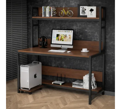 Стол компьютерный в стиле MSMLOFT, каркас металлический.