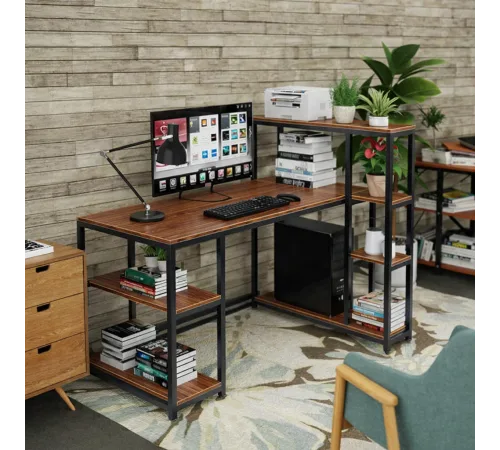 Стол компьютерный с полками MSMLOFT