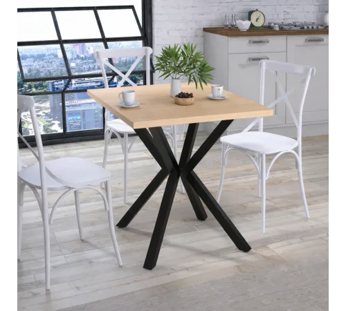 Обеденный квадратный стол Кубра (80×75,2 см), MSMLOFT