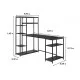 Письменный стол MSMLOFT с полками — 160×75× (60–90) см