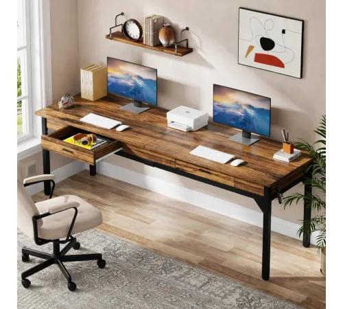 Письмовий стіл із 2 ящиками 82×200×60 см — MSMLOFT