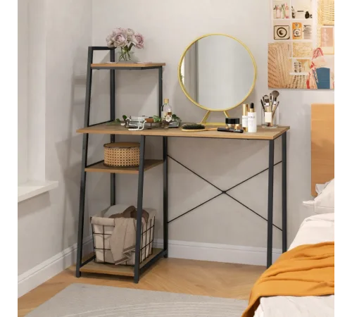 Письменный стол Pelham — 120×100×50 см с полками, MSMLOFT