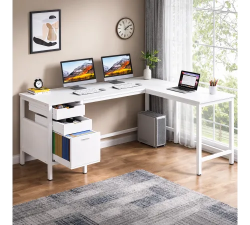 Кутовий стіл Table-33 від MSMLOFT — професійний кабінет у стилі Loft