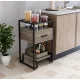 Столик 3-ярусный с ящиком MSMLOFT 78×40×40