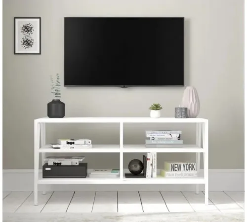 Тумба под телевизор MSMLOFT 120 см - металлическая, 3 полки.