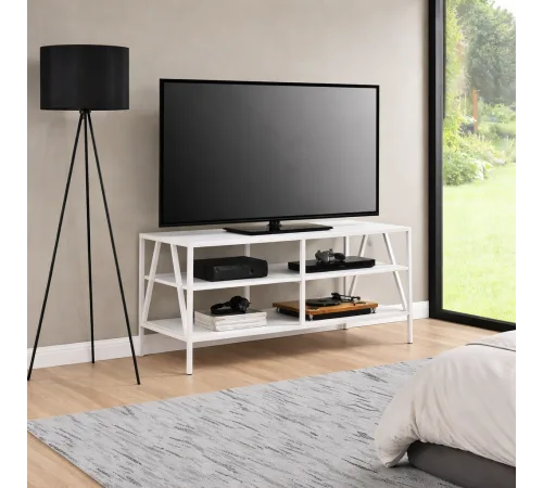 Тумба под телевизор MSMLOFT 120 см - металлическая, 3 полки.