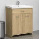 Шкаф для ванной комнаты, дуб сонома