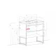 Тумбочка Loft-Iron со столешницей 65×55×43