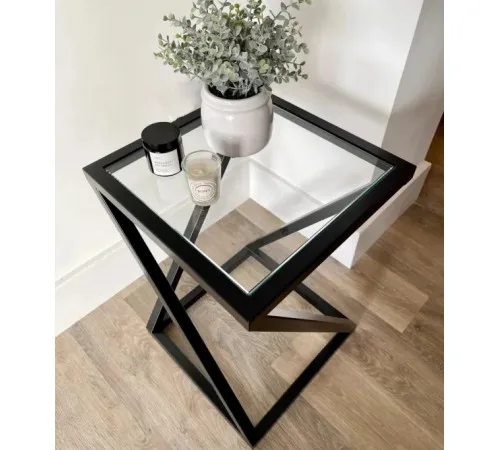 Столик скляний «Luxury Line» , чорний