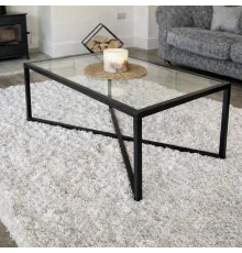 Журнальный столик Crossley Glass, черный