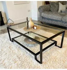 Журнальный столик Hudson Glass, черный