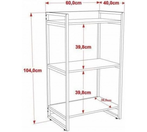 Многофункциональная этажерка с 3 полками МСМ — стильная и практичная