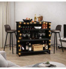 Барный шкаф в индустриальном стиле