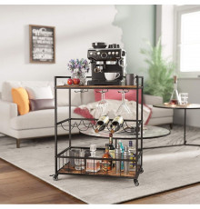 Барний візок з винною стійкою