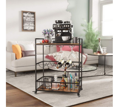 Барная тележка с винной стойкой