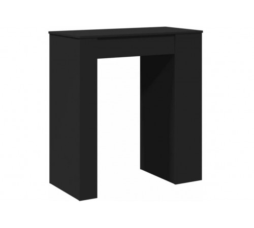 Барный стол с полками черного цвета