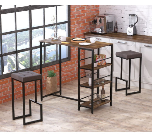 Барный стол со стеллажем BSS-110