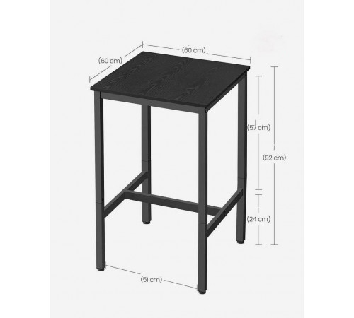 Барный стол с металлическим каркасом