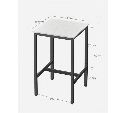 Барный стол с металлическим каркасом