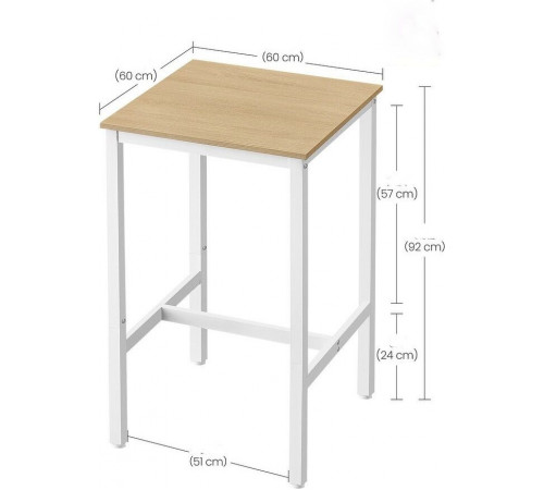 Барный стол с металлическим каркасом