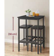 Барный стол с металлическим каркасом. Небольшой кухонный стол, высокий паб-стол для гостиной.