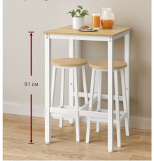 Барний стіл із металевим каркасом. Невеликий кухонний стіл, високий паб-стіл для вітальні.