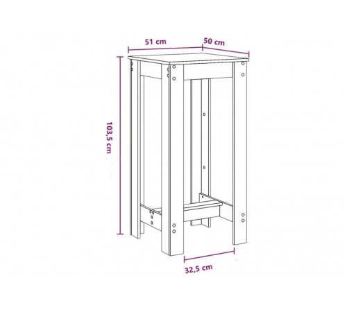Барный стол – дуб Сонома