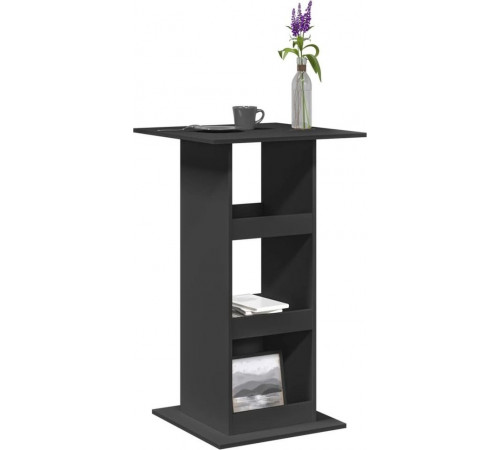 Барный стол с местом хранения, черный