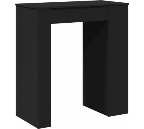 Барный стол с полками черного цвета