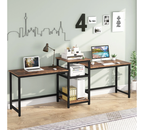 Двойной письменный стол Loft №3 (246×60×75см)