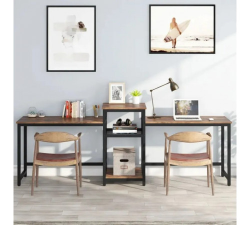 Двойной письменный стол Loft №3 (246×60×75см)