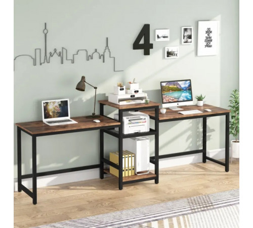 Двойной письменный стол Loft №3 (246×60×75см)