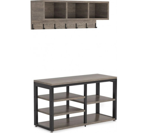 Вешалка для одежды 5 В 1 с настенной полкой