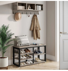 Вешалка для одежды 5 В 1 с настенной полкой