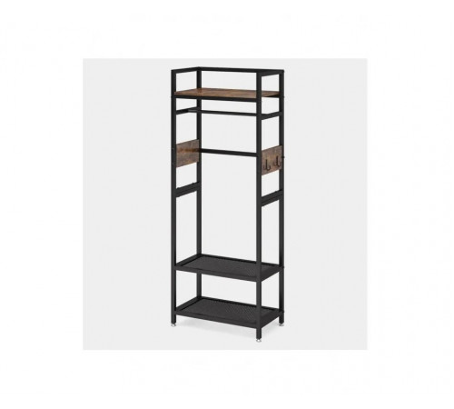 Вешалка-стойка для прихожей с полками