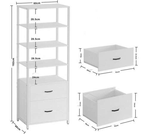 Высокий промышленный шкаф с выдвижными ящиками - МСМ (182×60×40)