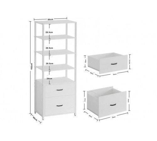 Высокий промышленный шкаф с выдвижными ящиками - МСМ (182×60×40)