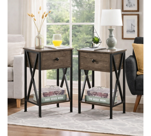 Високі тумбочки Kempst – 55×40×30 см, X-акцент