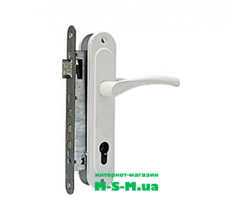 Врізний замок Аріко ЗВ-7 із білою ручкою без циліндра
