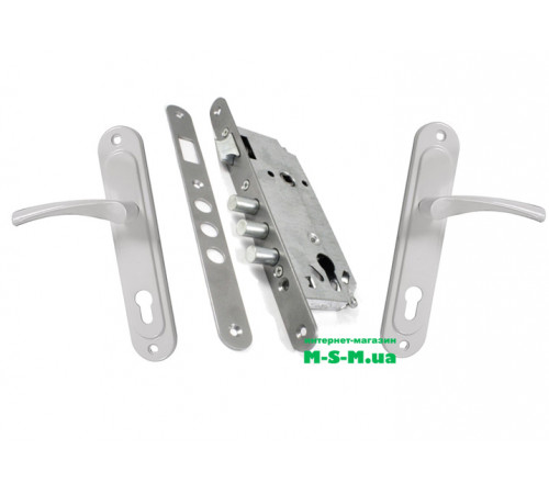 Врізний замок Аріко ЗВ-7 із білою ручкою без циліндра