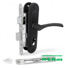 Врезной замок Арико ЗВ4-У с черной ручкой без цилиндра