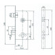 Врезной замок в дверь IMPERIAL 6005-3r CP