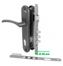 Врізний замок Аріко ЗВ-7 з ручкою срібний антик без циліндра