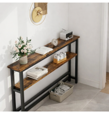 Узкий консольный столик 2-ярусный